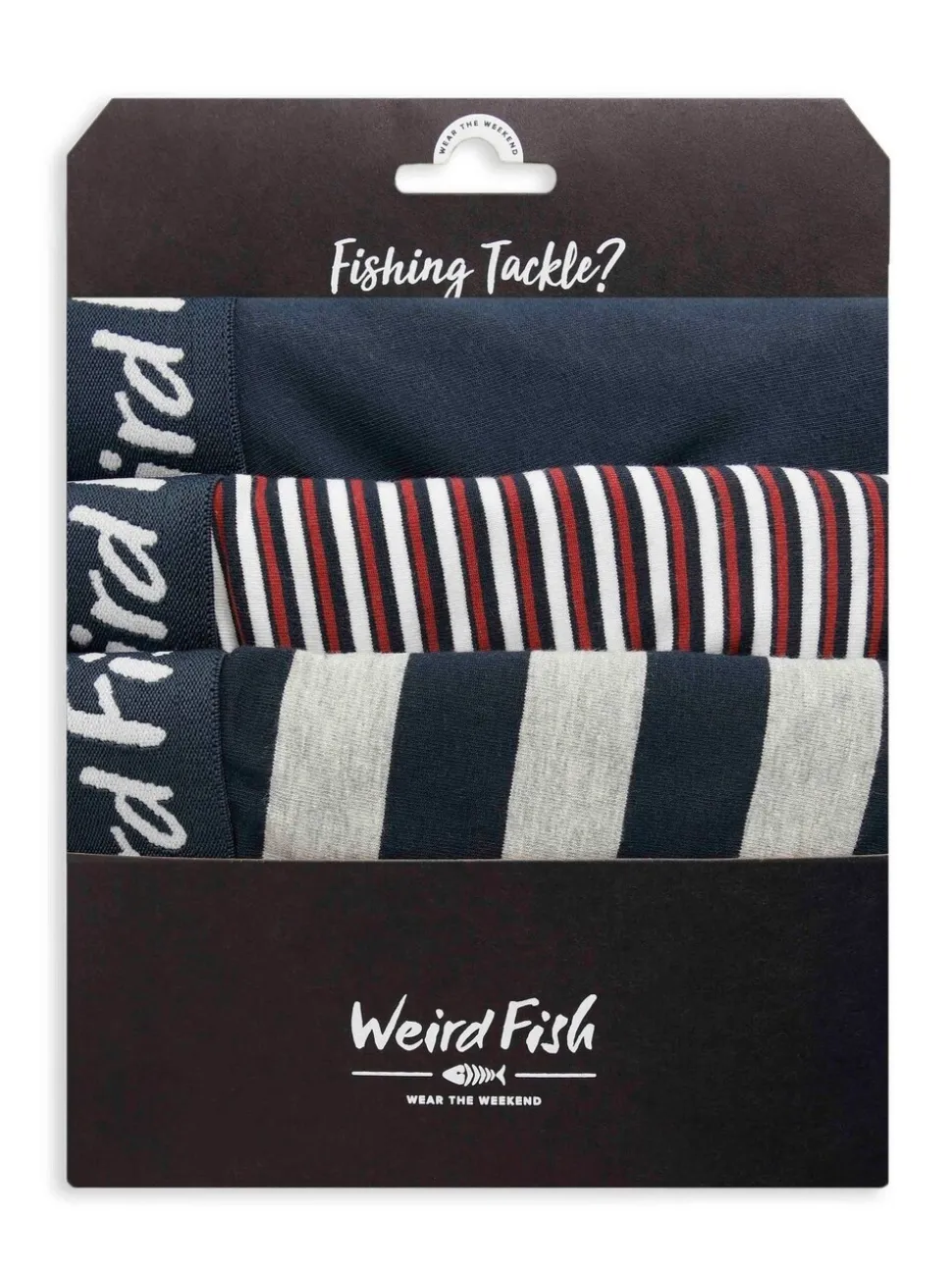 Weird Fish Blue Ashridge Boxer Shorts 3 Pack