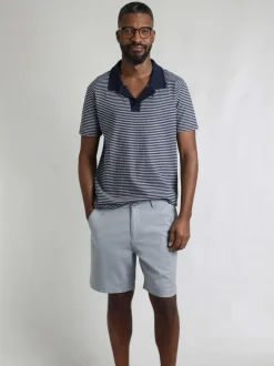 Weird Fish Blue Charleston Textured 100% Cotton Chino Shorts