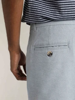 Weird Fish Blue Charleston Textured 100% Cotton Chino Shorts