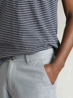 Weird Fish Blue Charleston Textured 100% Cotton Chino Shorts
