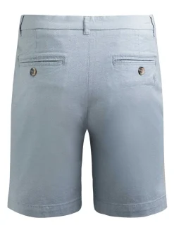 Weird Fish Blue Charleston Textured 100% Cotton Chino Shorts