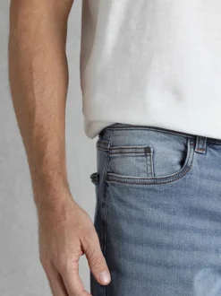 Weird Fish Blue Eddie Straight Comfort Stretch Denim Jeans