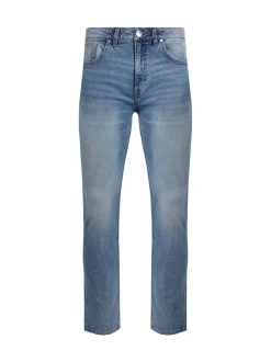 Weird Fish Blue Eddie Straight Comfort Stretch Denim Jeans