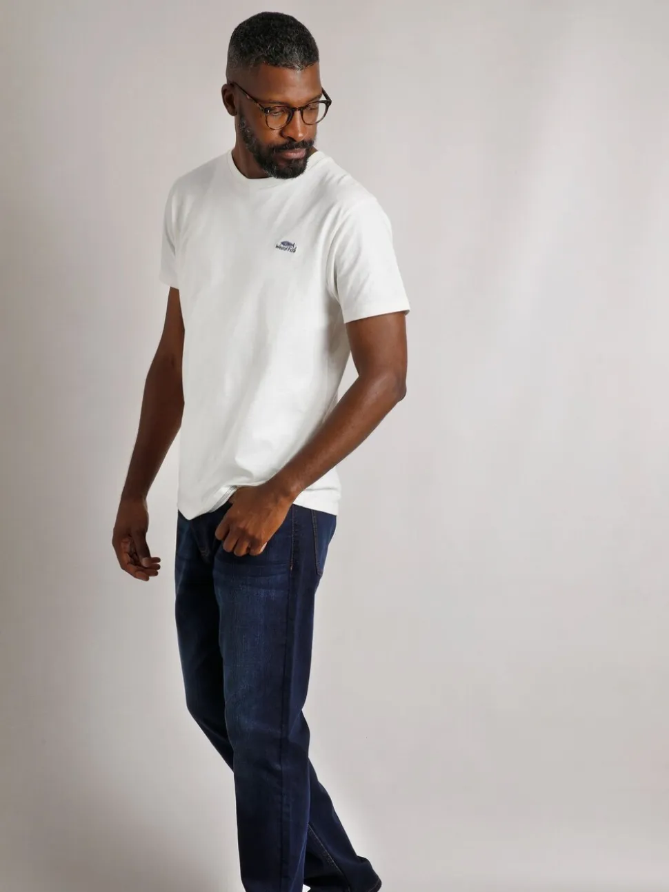Weird Fish Blue Edward Straight Comfort Stretch Denim Jeans