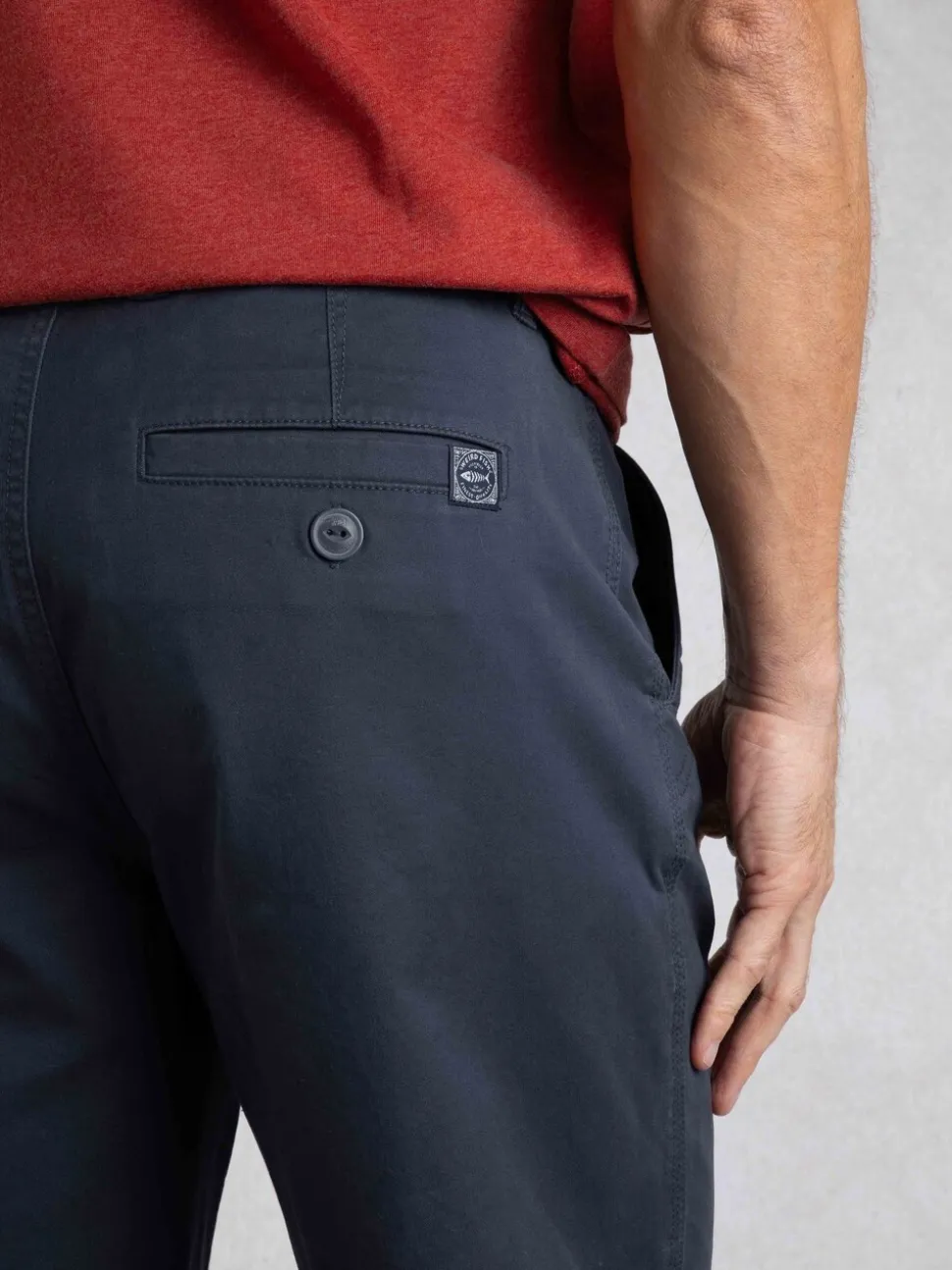 Weird Fish Blue Rayburn Flat Front Shorts
