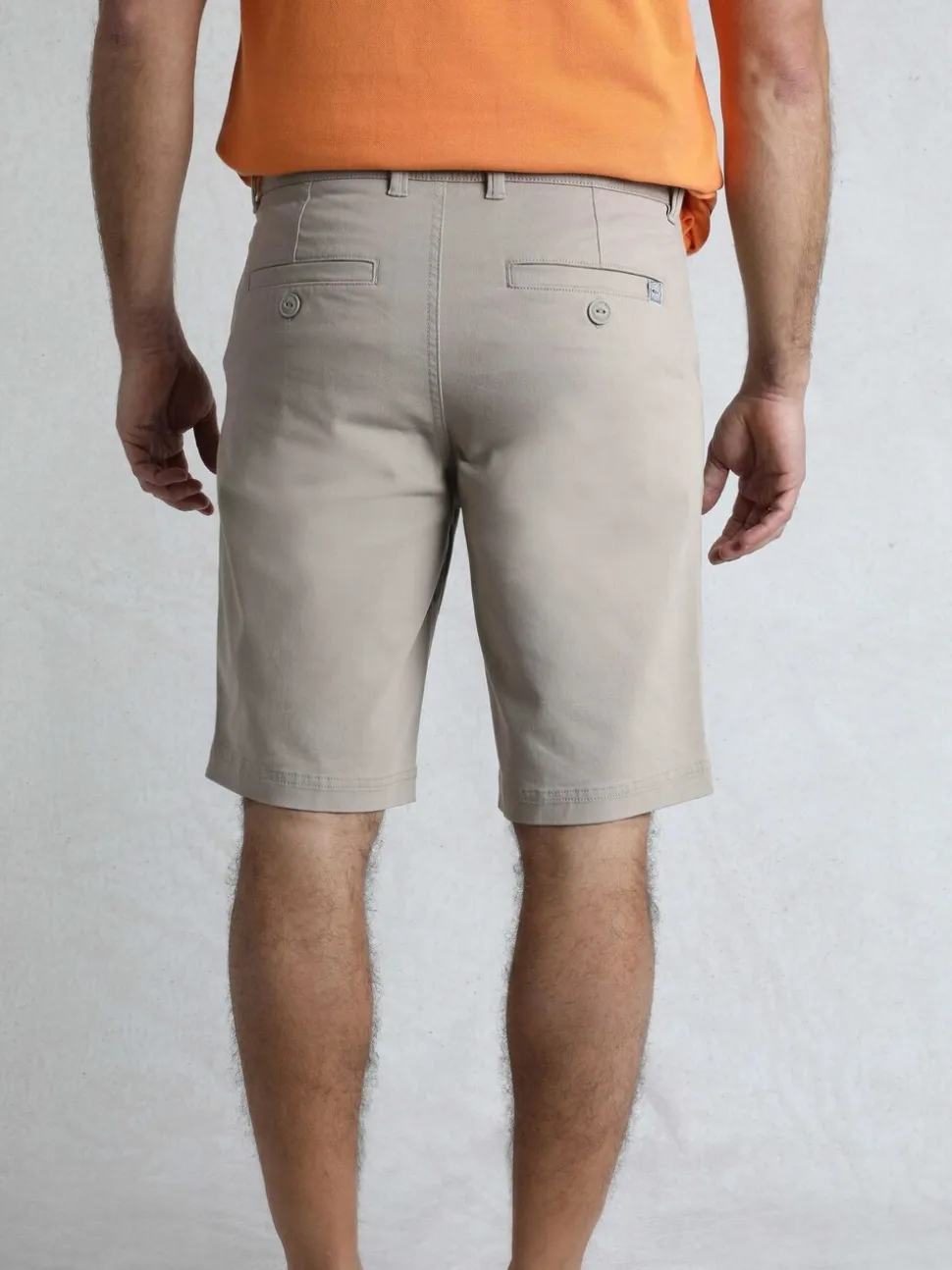 Weird Fish Cream Rayburn Flat Front Shorts