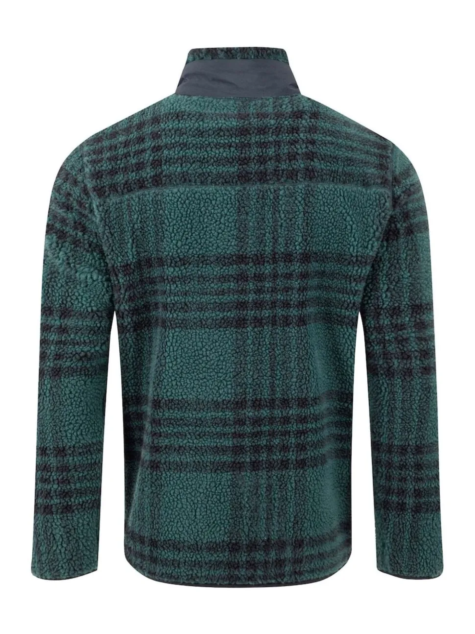 Weird Fish Green Lucian Full Zip Jacquard Borg Fleece