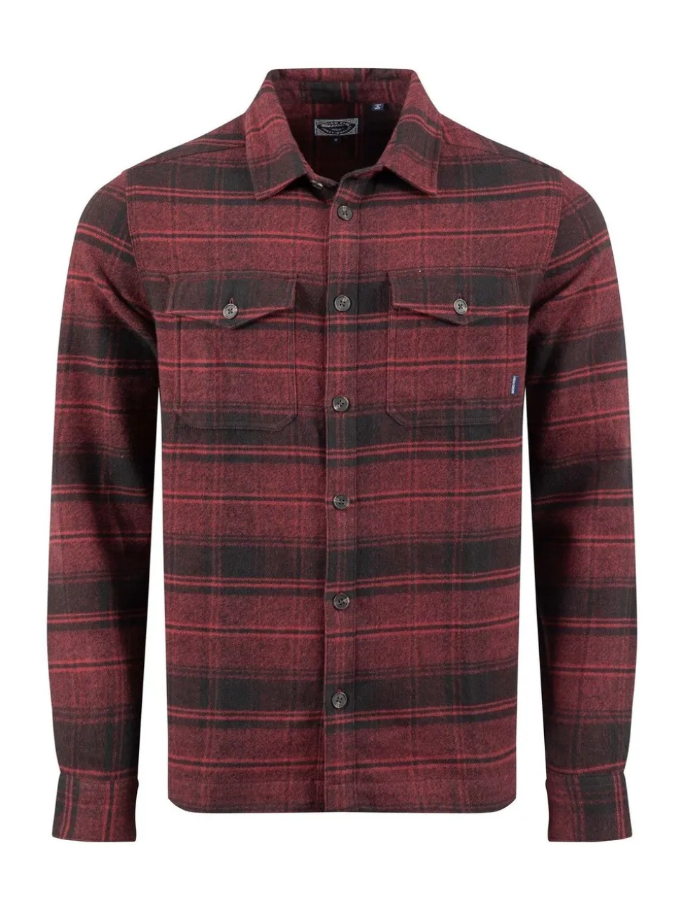 Weird Fish Red Bosco Checked Over Shirt