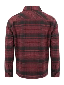 Weird Fish Red Bosco Checked Over Shirt