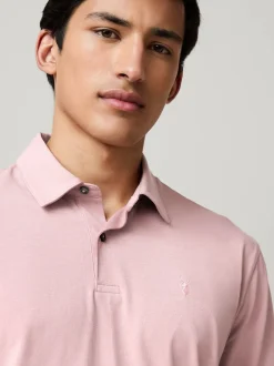 White / Blue / Neutral / Pink / Grey Regular Fit Short Sleeve Jersey Polo Shirts 5 Pack