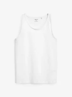 White 100% Cotton Layering Vests 10 Pack