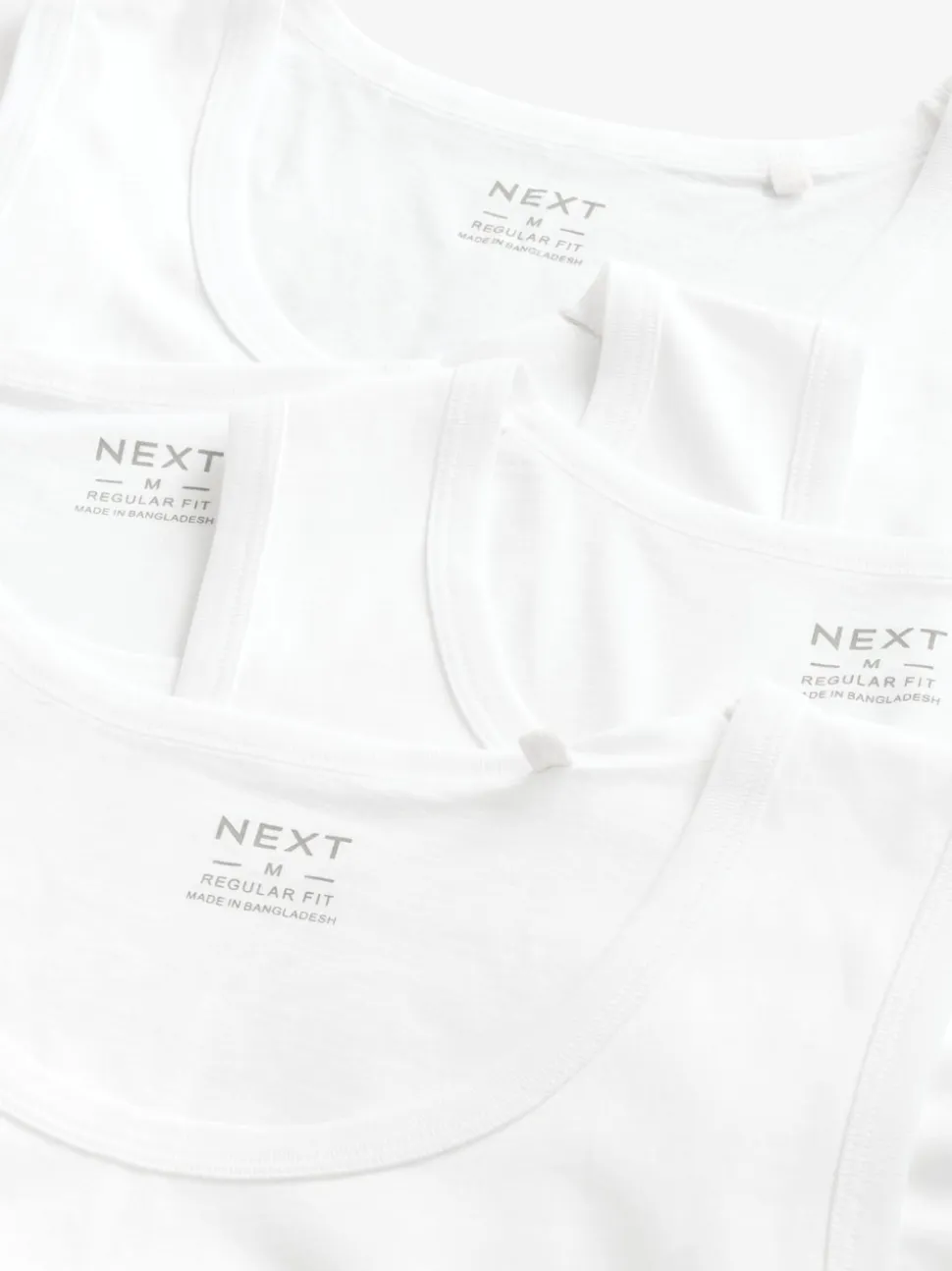 White 100% Cotton Vests 4 Pack