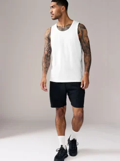 White 100% Cotton Vests 4 Pack