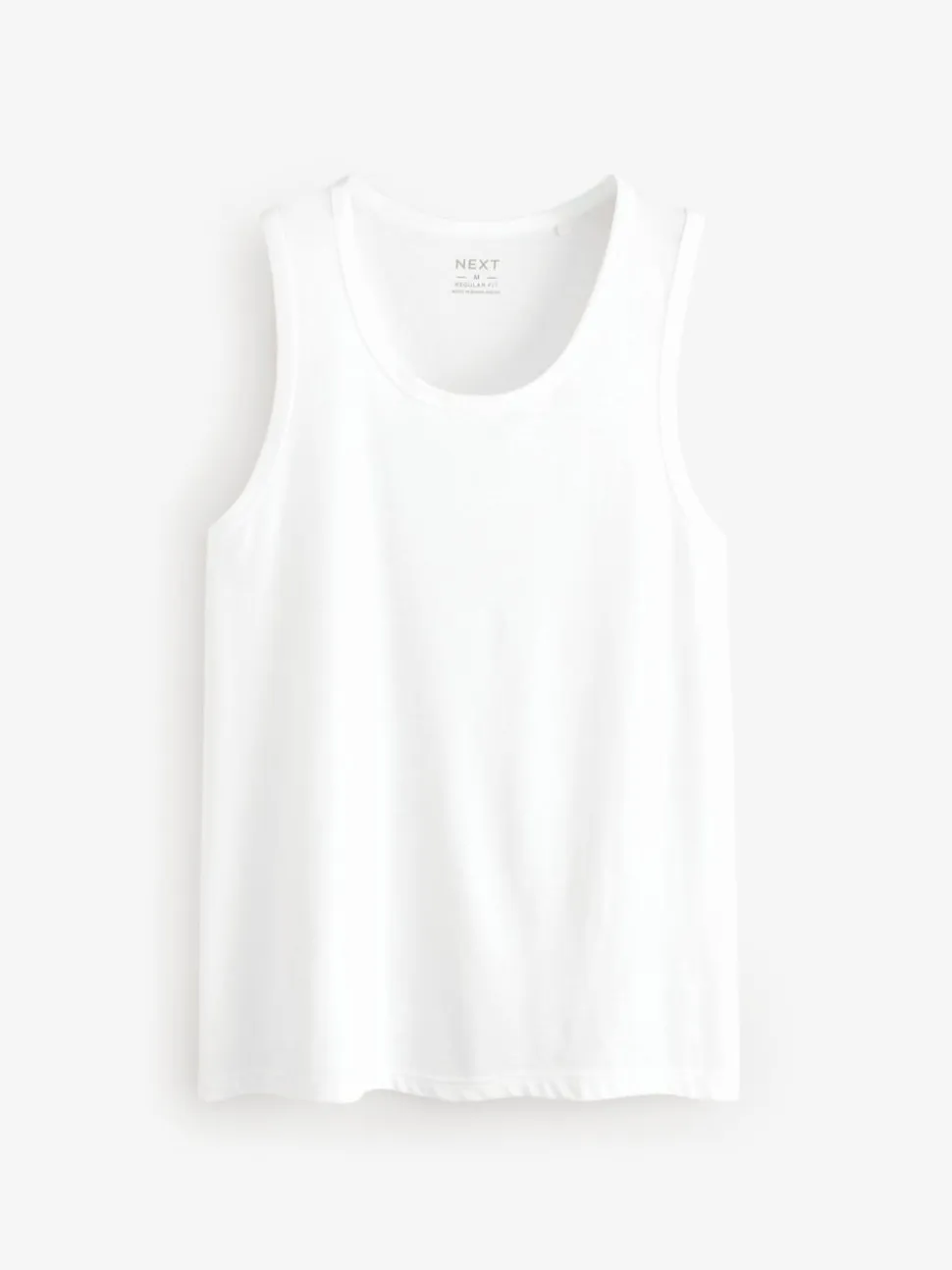 White 100% Cotton Vests 4 Pack