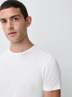 White 5 Pack Modal Layering T-Shirt