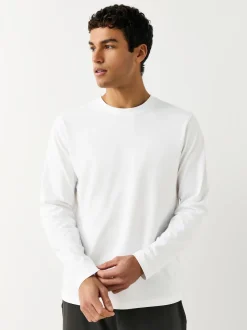 White/ Black/ Grey/ Navy Blue Long Sleeve Layering T-Shirts 5 Pack