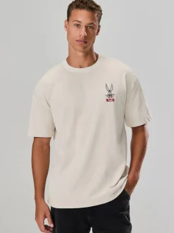 White Bugs Bunny Looney Tunes Licence Graphic Print T-Shirt