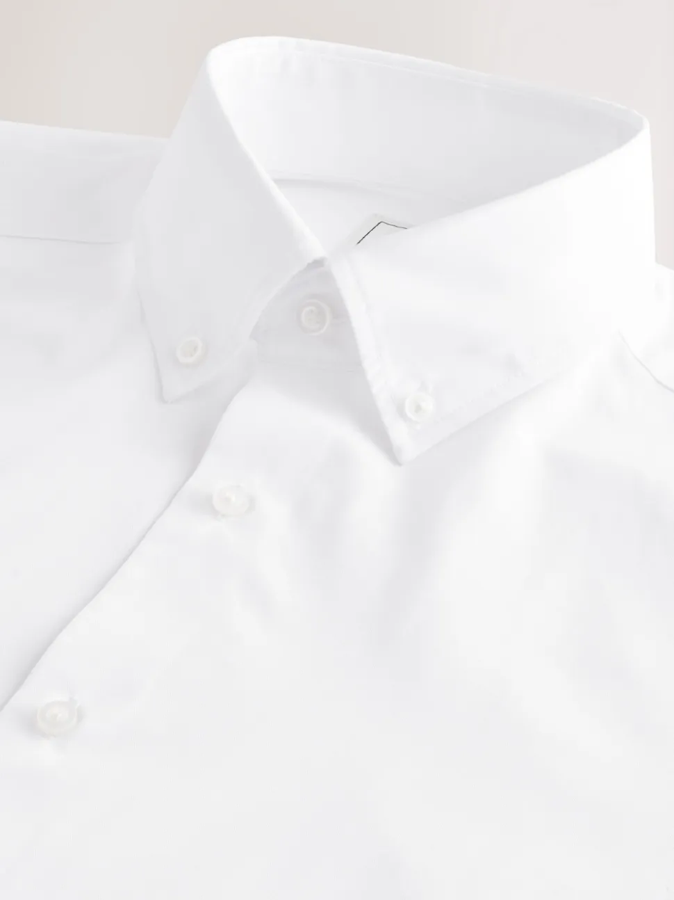 White Button Down Collar Slim Fit Easy Care Double Cuff Smart Shirt