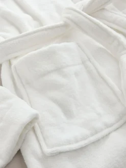 White Cotton Towelling Dressing Gown