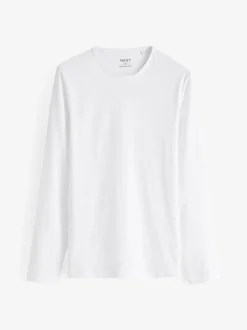 White Long Sleeve Layering T-Shirts 5 Pack