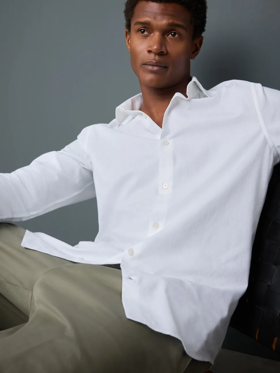 White Long Sleeve Soft Touch Smart Shirt