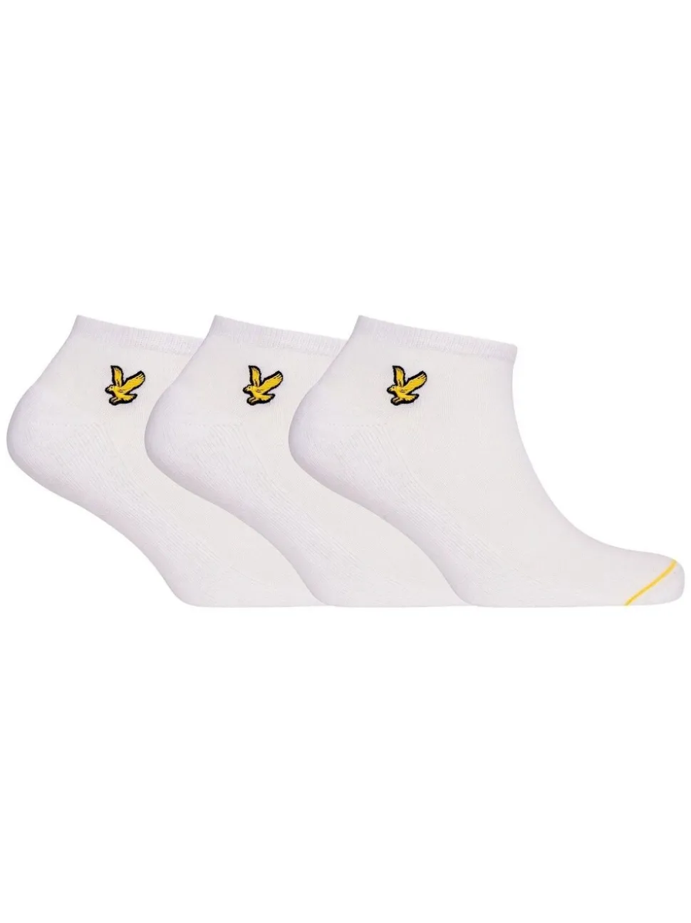White Lyle & Scott Trainer Socks 3 Pack