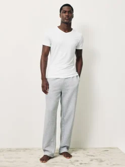 White Modal Layering V-Neck T-Shirt 5 Pack