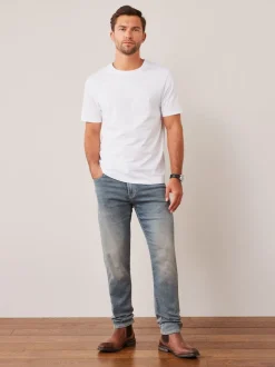 White Regular Fit Essential Crew Neck Cotton T-Shirt
