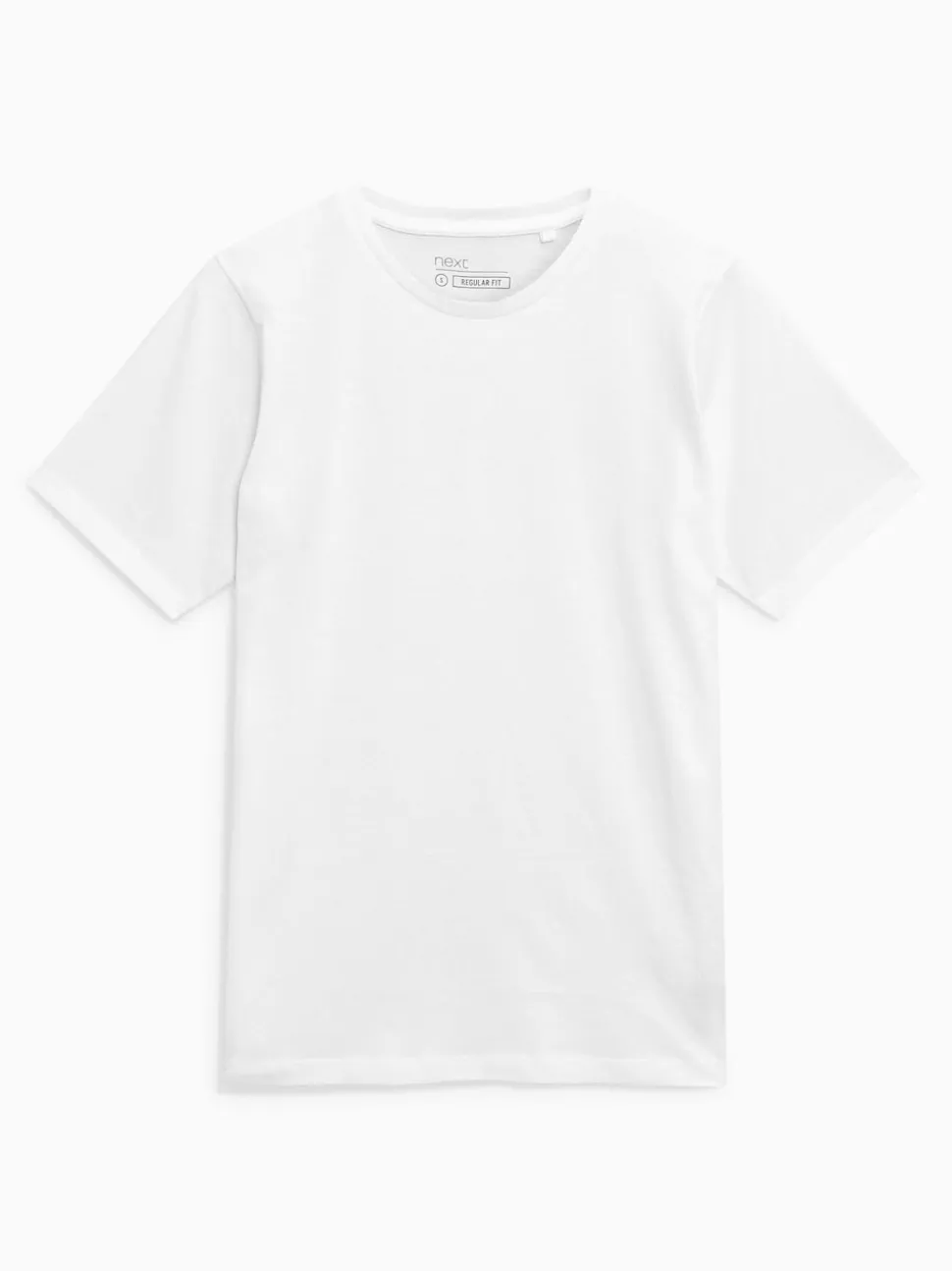 White Regular Fit Essential Crew Neck Cotton T-Shirt