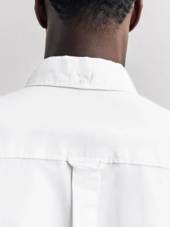 White Regular Fit Long Sleeve Oxford Shirt
