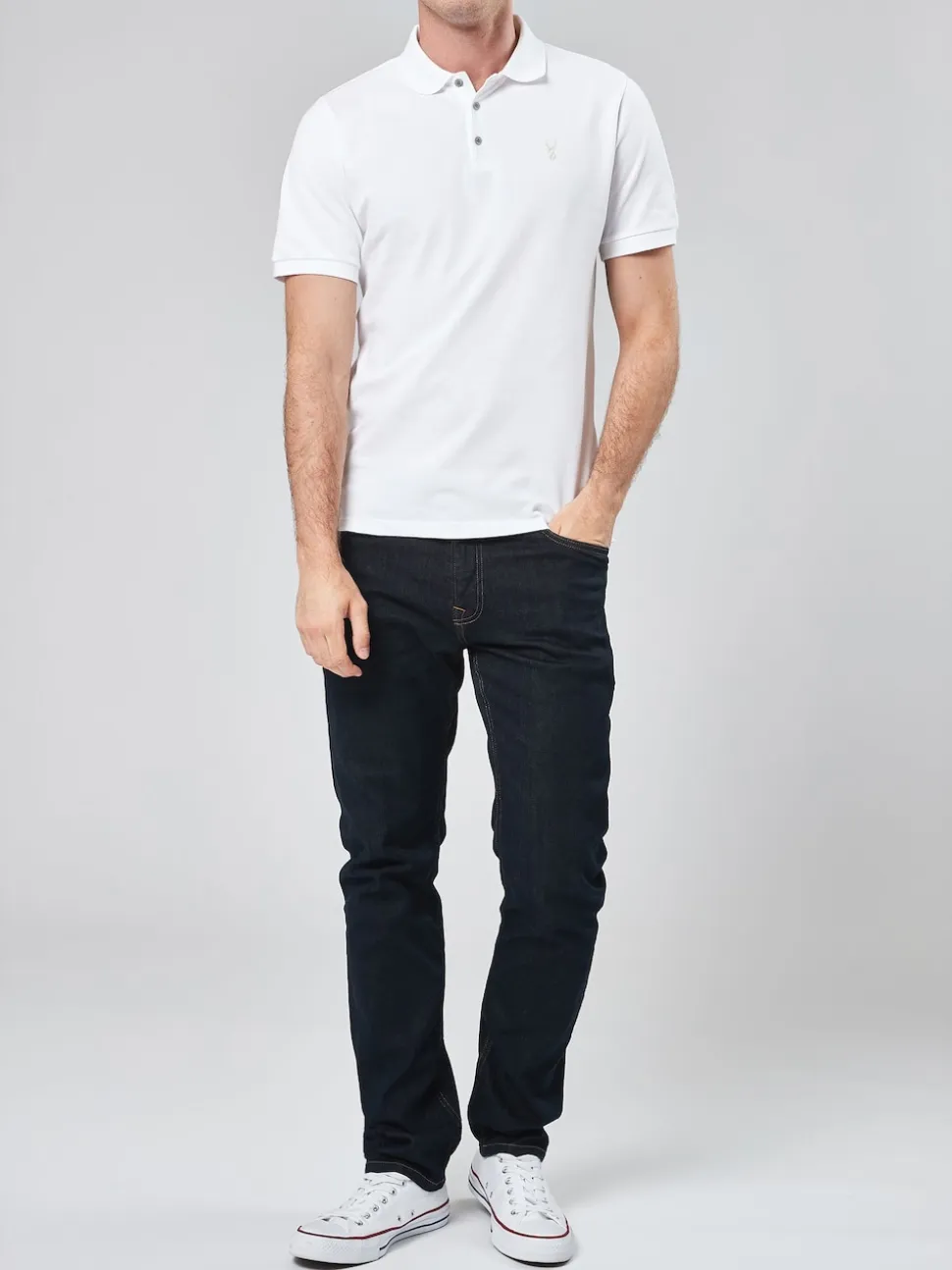 White Regular Fit Short Sleeve Pique Polo Shirt
