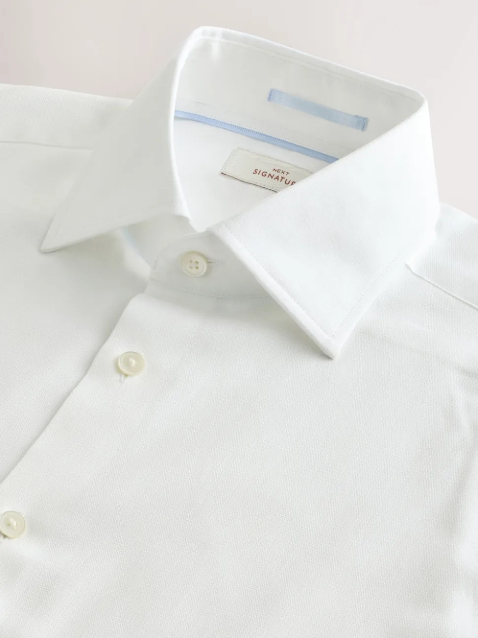 White Regular Fit Signature Premium 100% Cotton Textured Smart Shirt