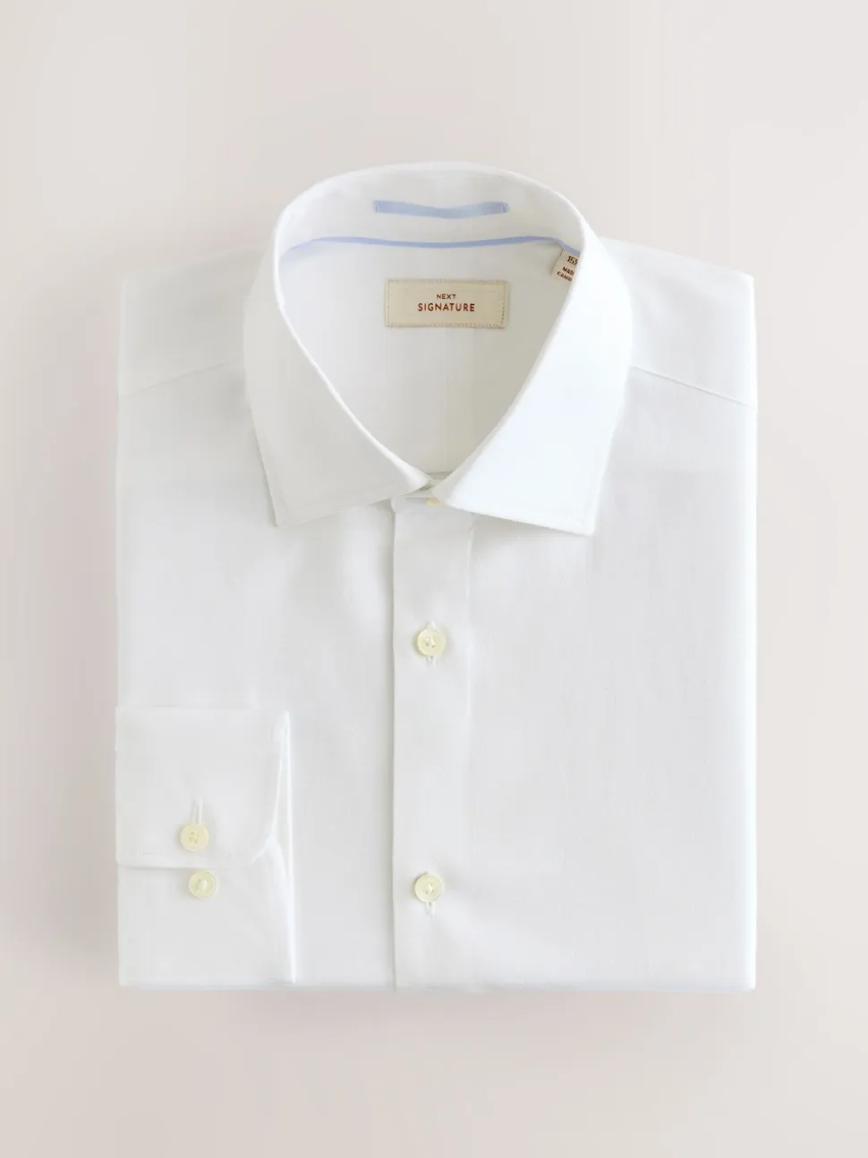 White Regular Fit Signature Textured Smart Shirt