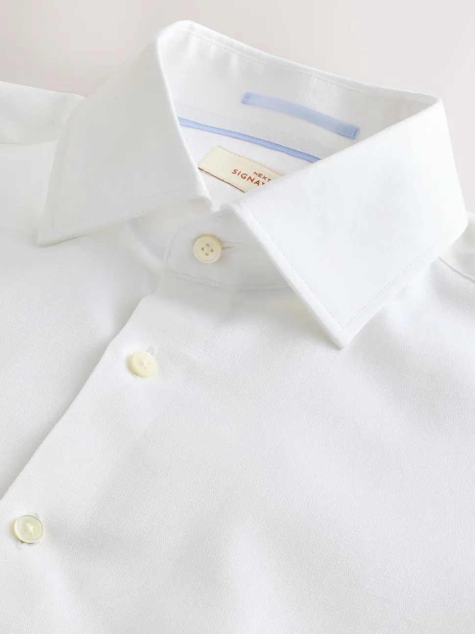 White Regular Fit Signature Textured Smart Shirt