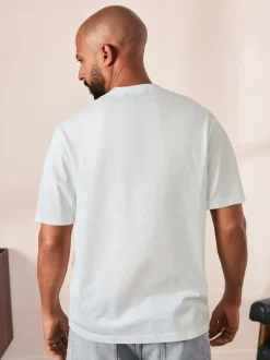White Regular Fit Signature SUPIMA® Cotton Crew Neck T-Shirt