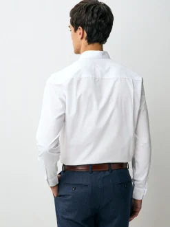 White Regular Fit Single Cuff Easy Care Smart Shirts 3 Pack