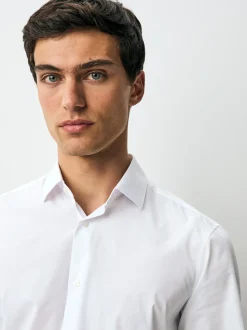 White Regular Fit Single Cuff Easy Care Smart Shirts 3 Pack
