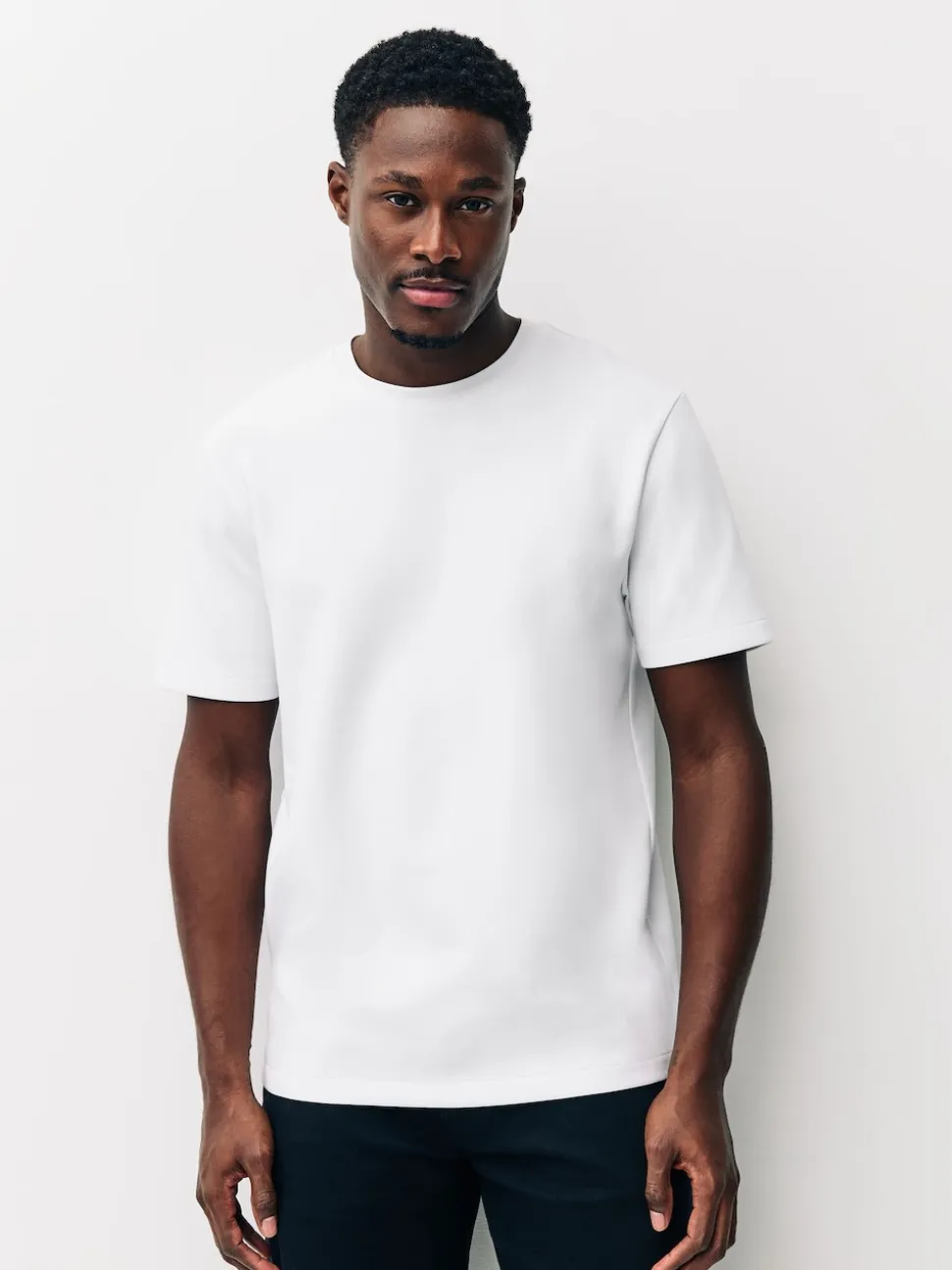 White Regular Fit Smart Soft Touch Heavyweight T-Shirt