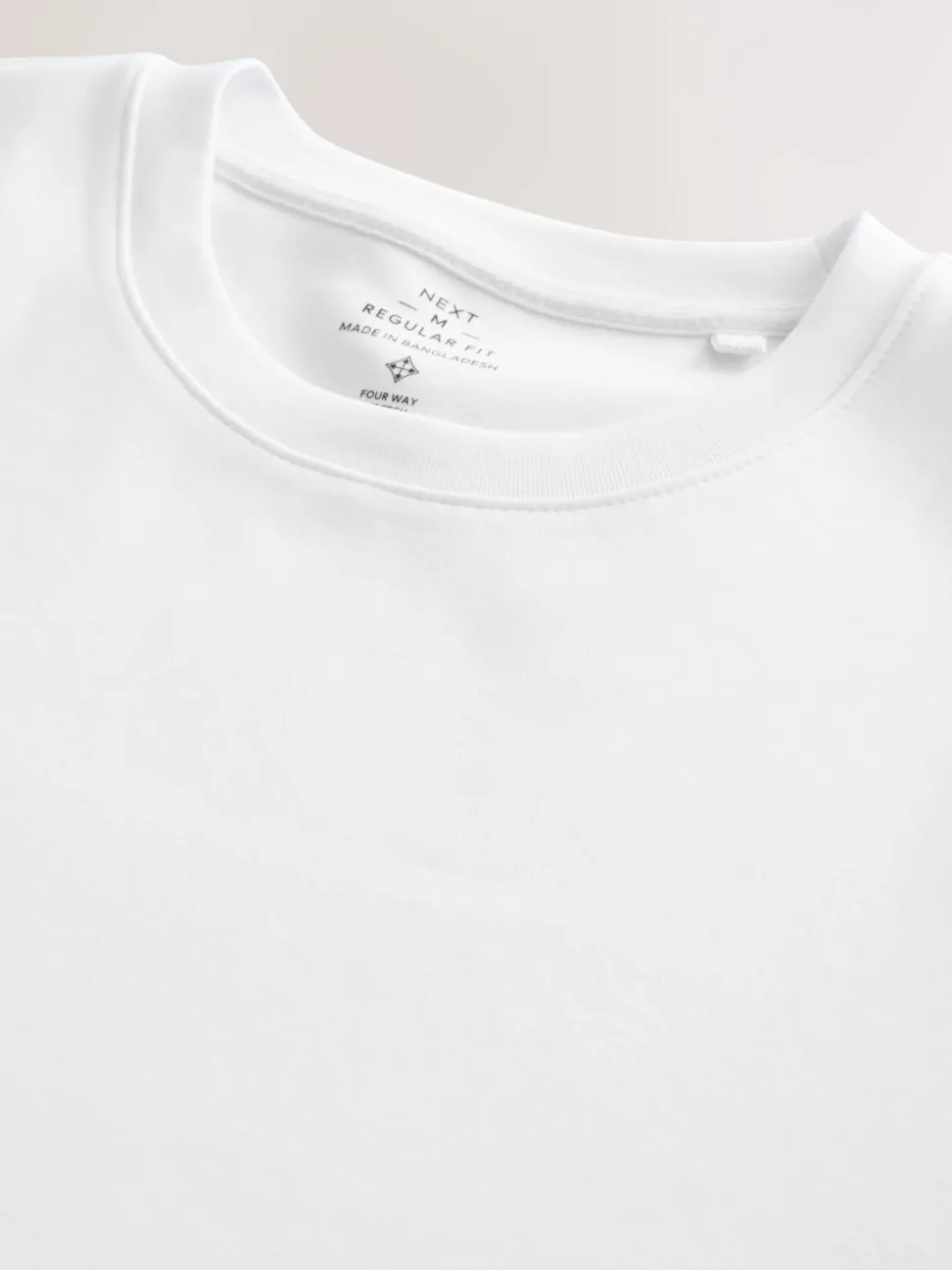 White Regular Fit Smart Soft Touch Heavyweight T-Shirt