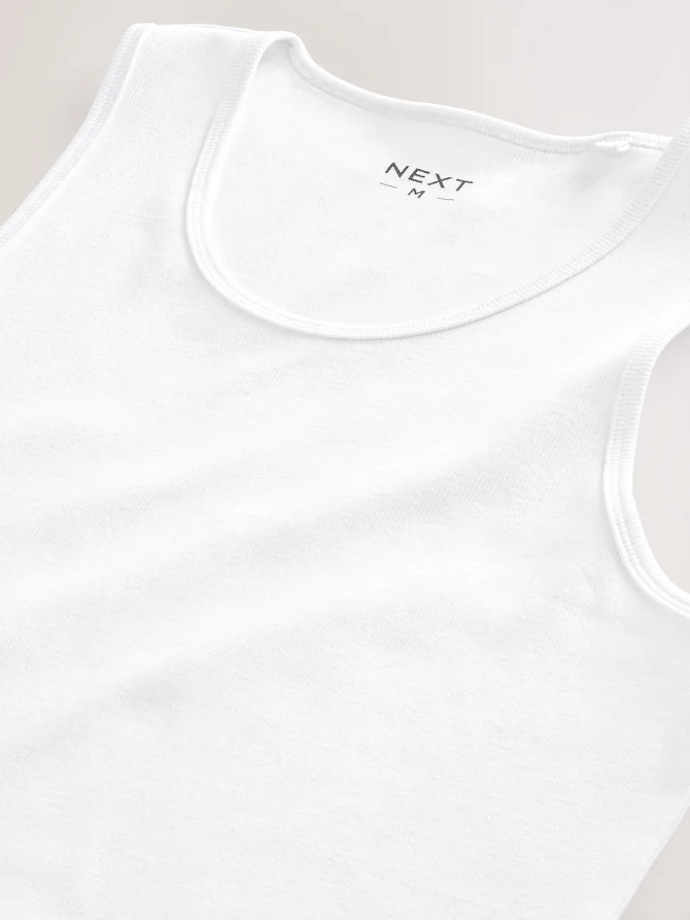 White Rib Vests 5 Pack