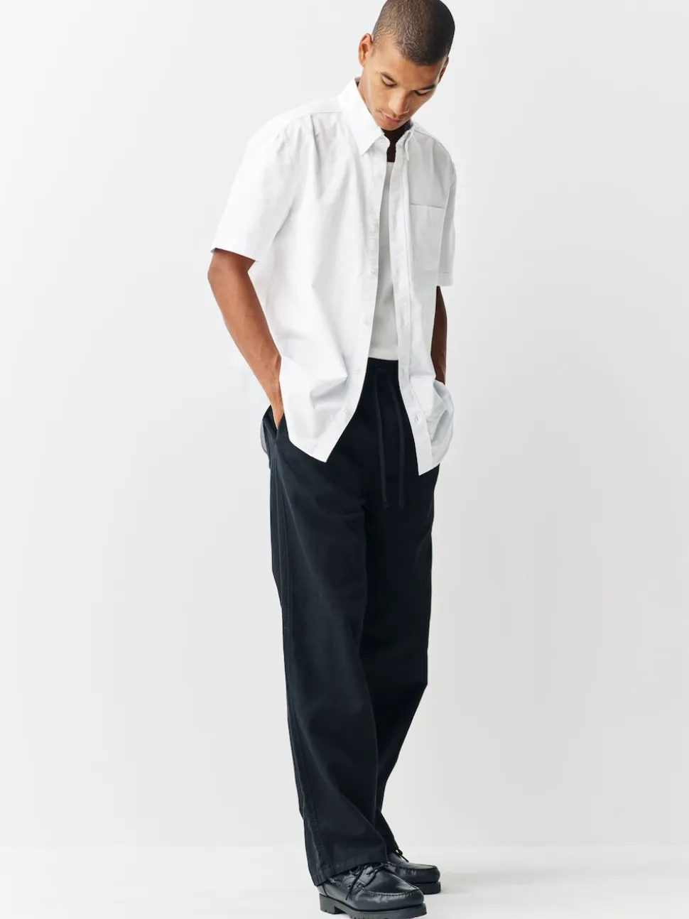 White Short Sleeve Oxford Shirt