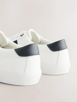 White Side Stripe Smart Casual Trainers