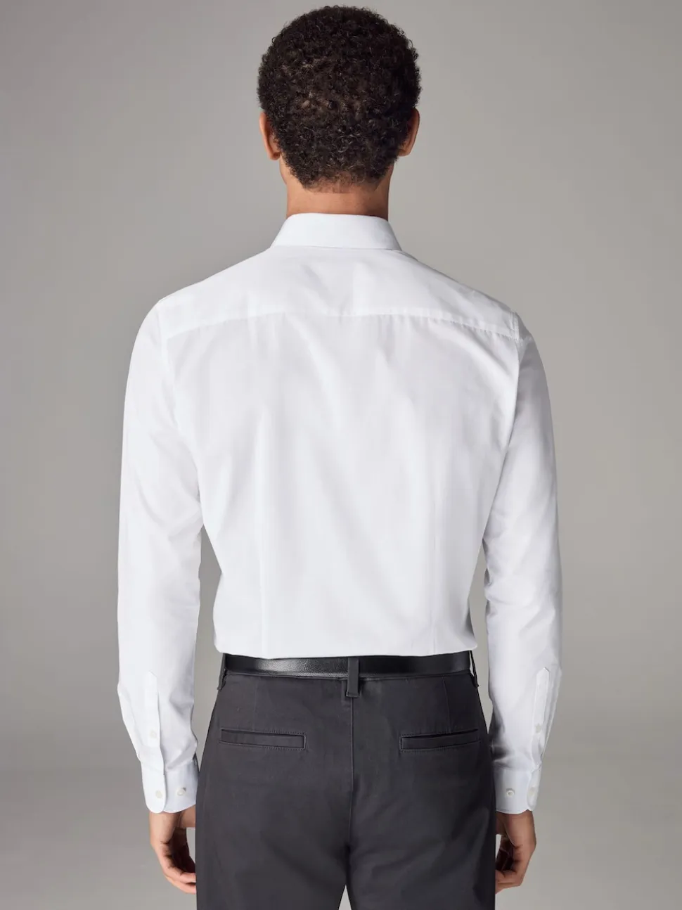White Skinny Fit Easy Care Single Cuff Smart Shirt
