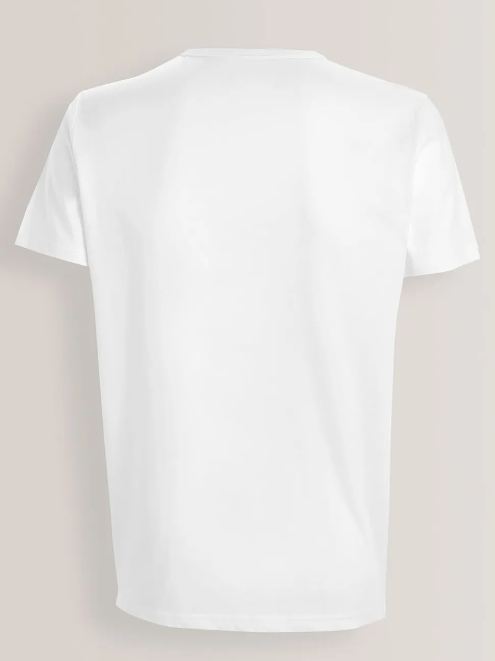 White Slim Fit 100% Cotton Layering T-Shirts 5 Pack
