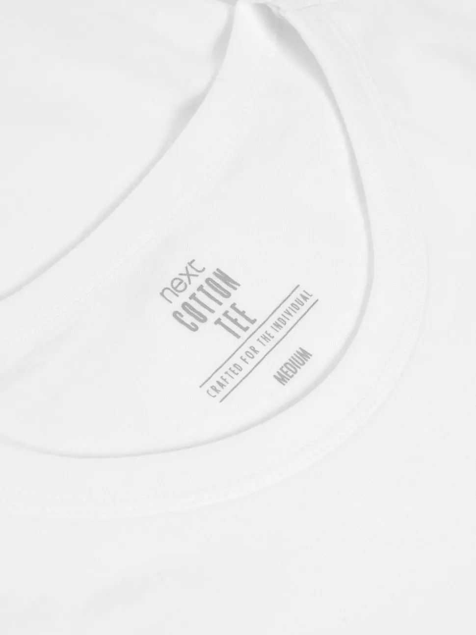 White Slim Fit 100% Cotton Layering T-Shirts 5 Pack