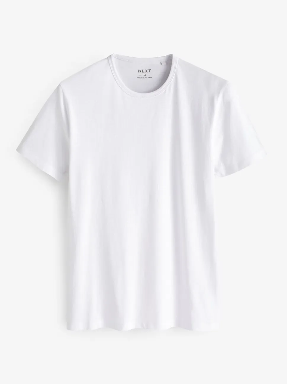 White Slim Fit 100% Cotton Layering T-Shirts 10 Pack