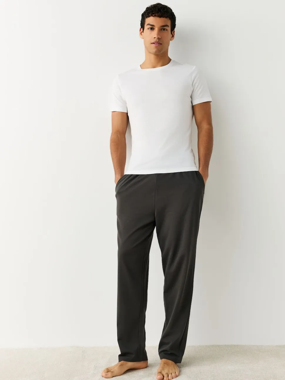 White Slim Fit 100% Cotton Layering T-Shirts 2 Pack