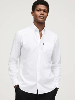 White Slim Fit Button Down Easy Iron Oxford Shirt