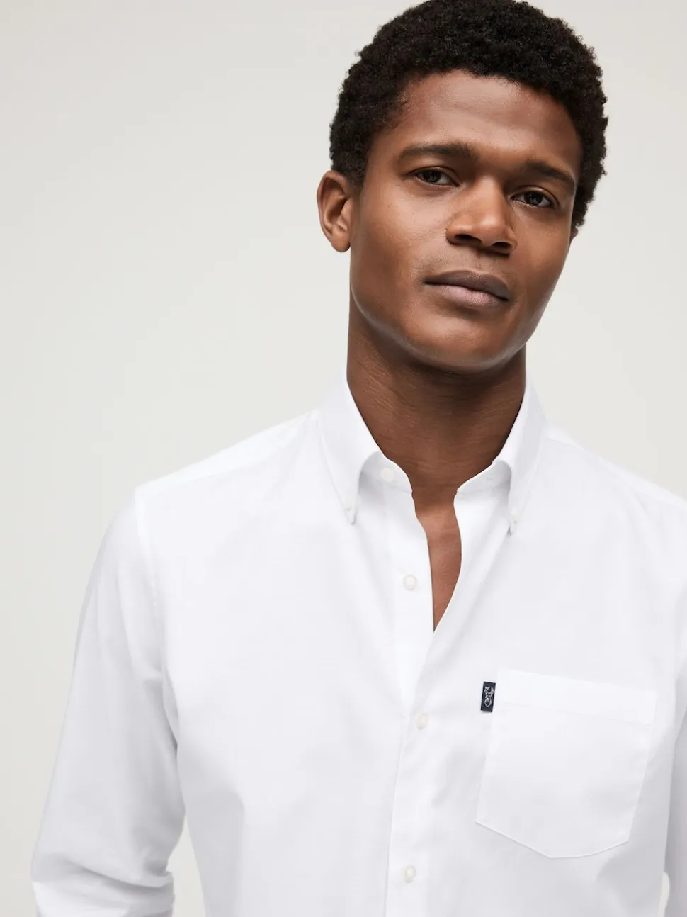White Slim Fit Button Down Easy Iron Oxford Shirt