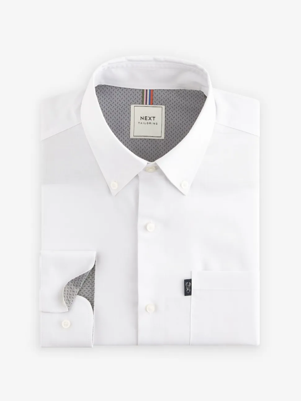 White Slim Fit Button Down Easy Iron Oxford Shirt